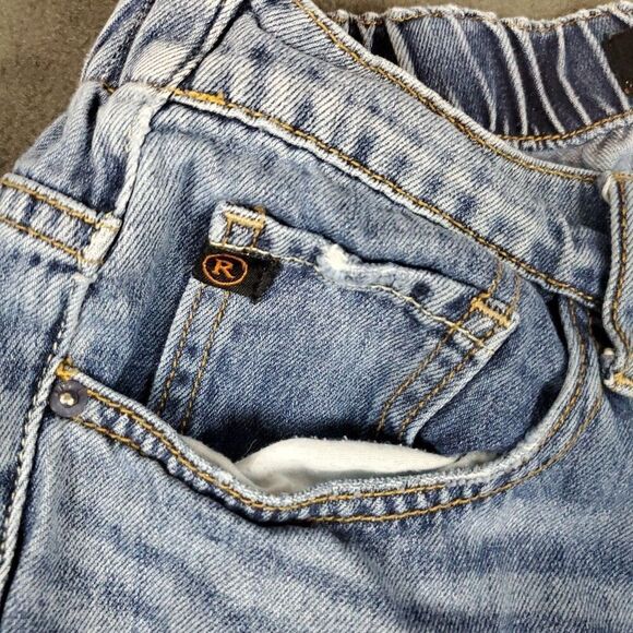 Risen Jeans Womens Small 26x25 Distressed Skinny Mid Rise Denim Los Angeles - Picture 9 of 16